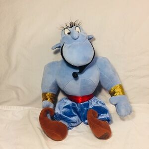 Disney Store Aladdin Genie 15” Plush Stuffed Toy Satin Pants Beard